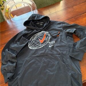 Nike dri fit therma Men's Black Hoodie hooded sweatshirt jersey large